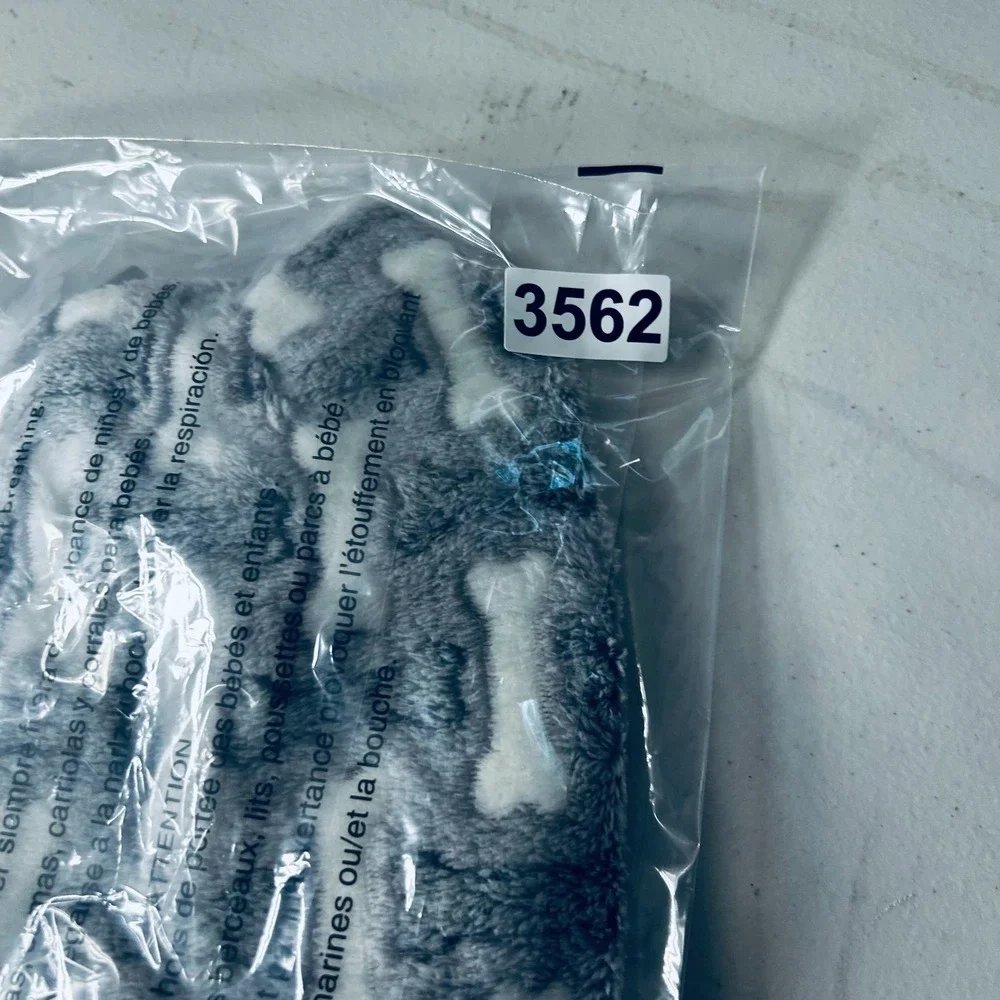 Kensington Kennel Club Dog Hoodie Fleece Sweater Grey White Bone Pattern Pet S